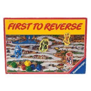 VINTAGE Ravensburger First to Reverse Board Game COMPLETE 1988 Kids Racing Dice